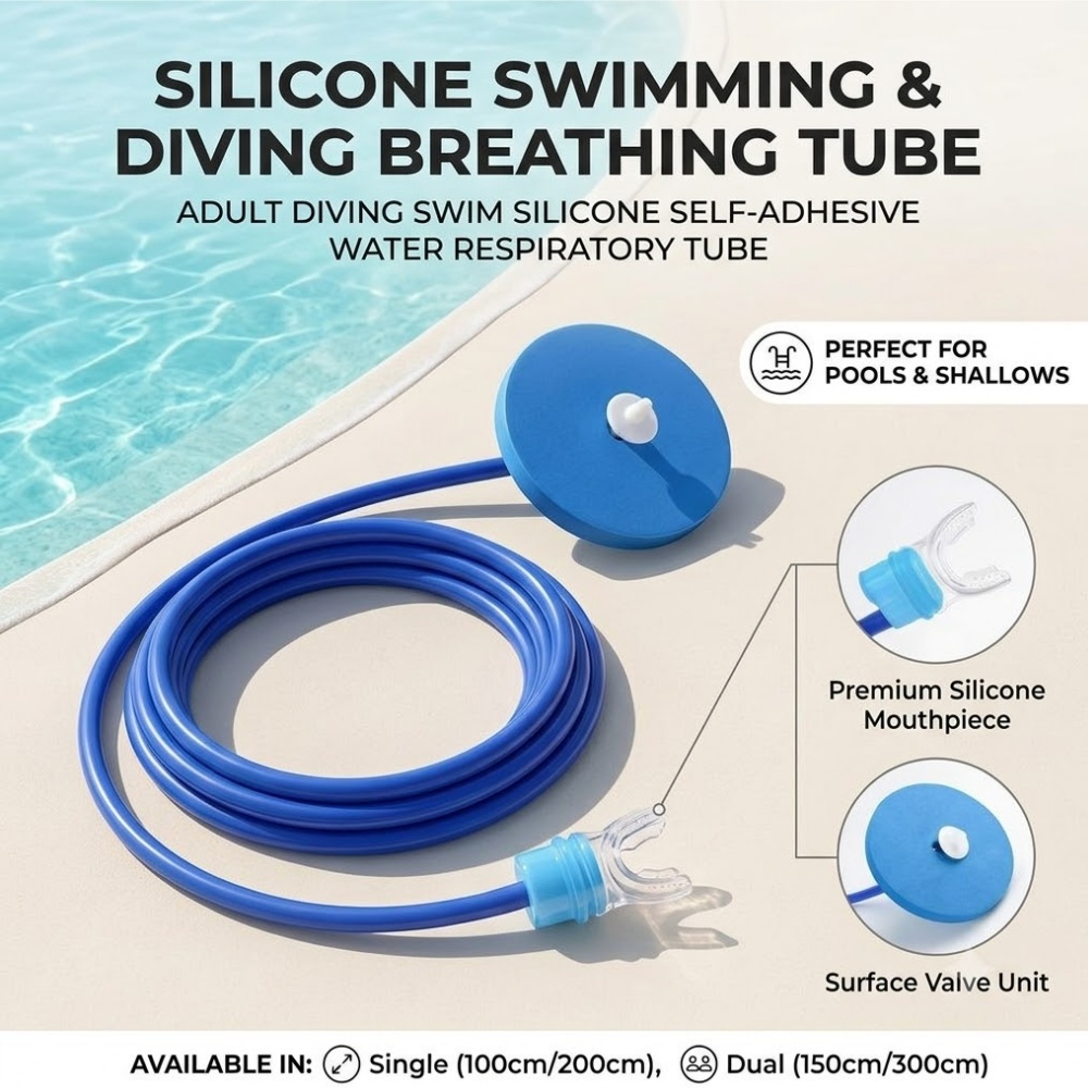 Snorkel Dry Top - Tube respiratoire flexible en silicone pour
